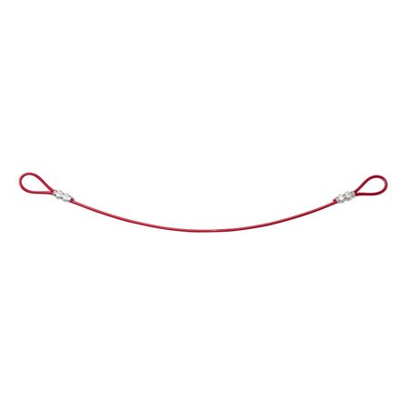 Brady Double Looped Lockout Cable ABS Plastic 0.19 in Dia x 2 ft L Red 170972